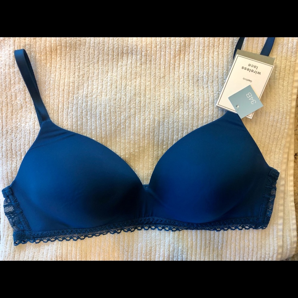 Gap Body NWT Wireless Lace Bra 34B Color Blue